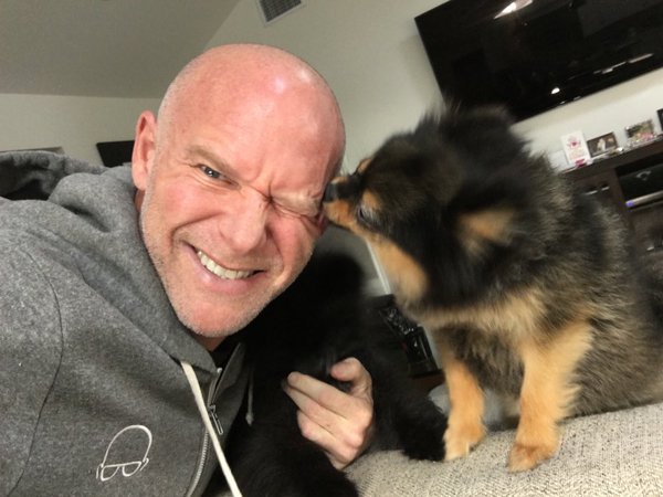 Darren Kavinoky celebrates National Pet Day with his celeb pooches Willis and Cash, who even have their own Twitter account @WillisandCash