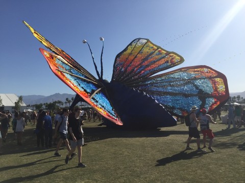 Coachella 2015 butterfly art installation