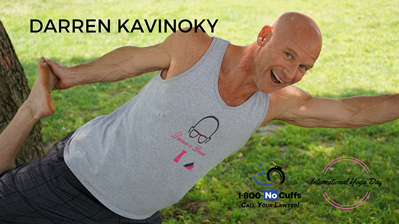 Join 1.800.NoCuffs and Darren Kavinoky for International Yoga Day and #strikeapose