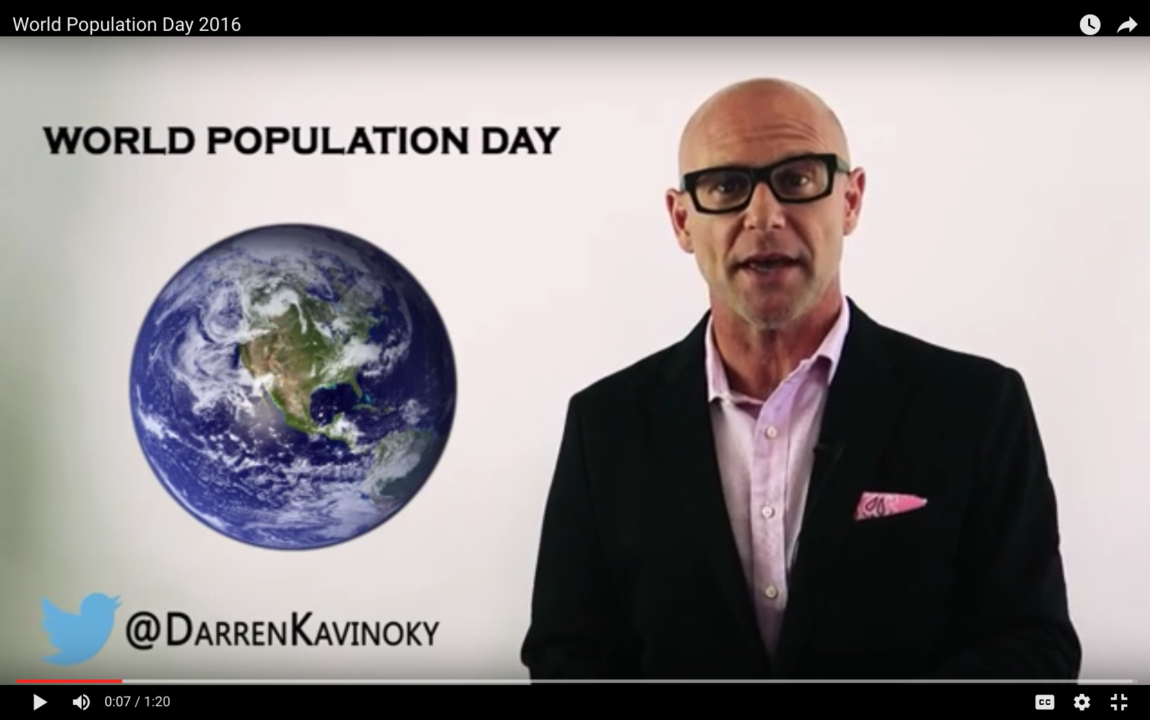 Darren Kavinoky on World Population Day July 11 2016